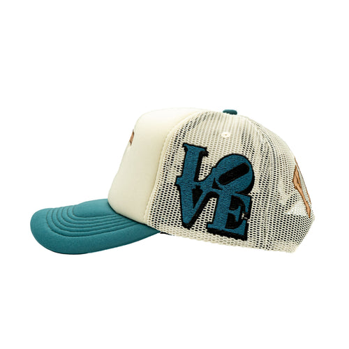 Philly - Teal & Off White